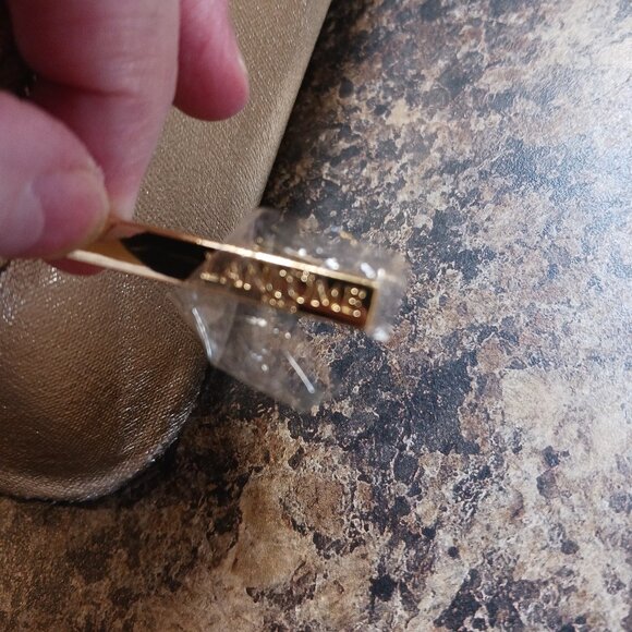 Lancôme Gold Train Case Makeup Bag – Rose Detail – Carrying Handle – Never Used - Picture 10 of 14